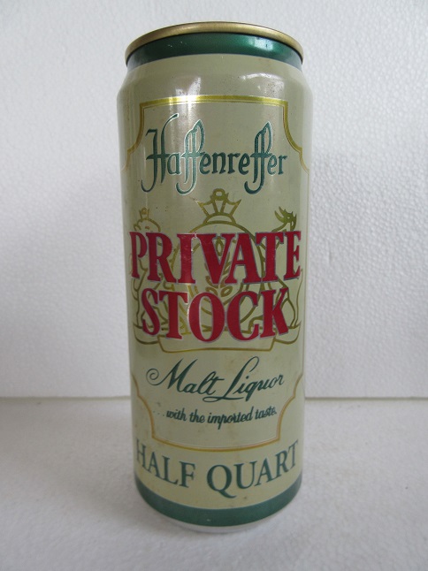 Haffenreffer Private Stock ML - 'Half Quart' - 16oz - Click Image to Close